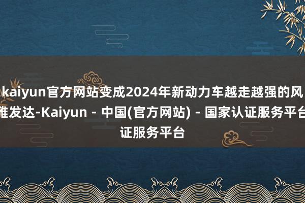 kaiyun官方网站变成2024年新动力车越走越强的风雅发达-Kaiyun - 中国(官方网站) - 国家认证服务平台