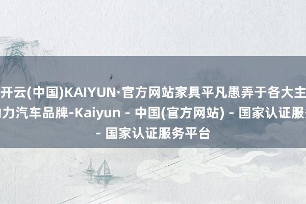 开云(中国)KAIYUN·官方网站家具平凡愚弄于各大主流新动力汽车品牌-Kaiyun - 中国(官方网站) - 国家认证服务平台